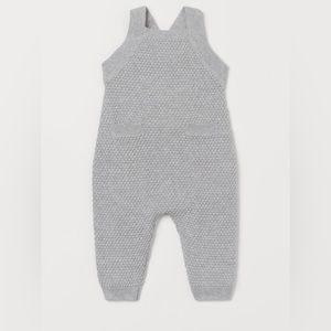 H&M • Textured-knit overalls